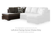 Ashley Furniture Castille Way Sleeper Sectional with Chaise, beige fabric, with plush cushions and a spacious chaise lounge.