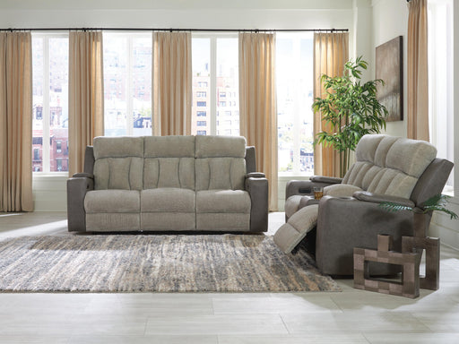 Ashley Furniture WhipLash living room set with sofa and armchair, featuring plush cushions and contemporary design.