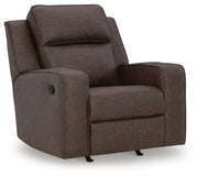 Ashley Furniture Lavenhorne living room set with sofa and armchair, shown from an angled view in a modern living room setting.