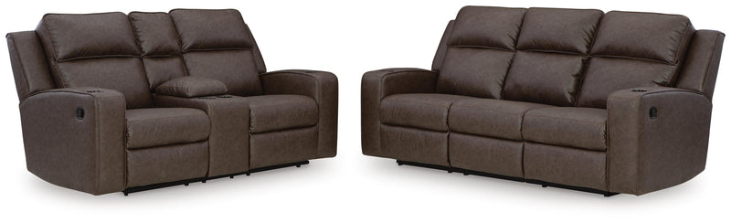 Ashley Furniture Lavenhorne living room set with plush sofas and matching coffee table in a modern design.