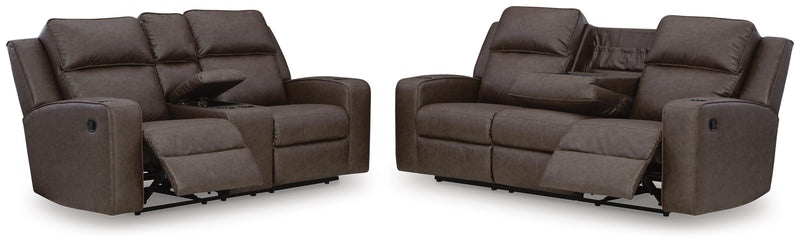 Ashley Furniture Lavenhorne living room set with a sectional sofa and matching armchair in a modern, cozy living space.