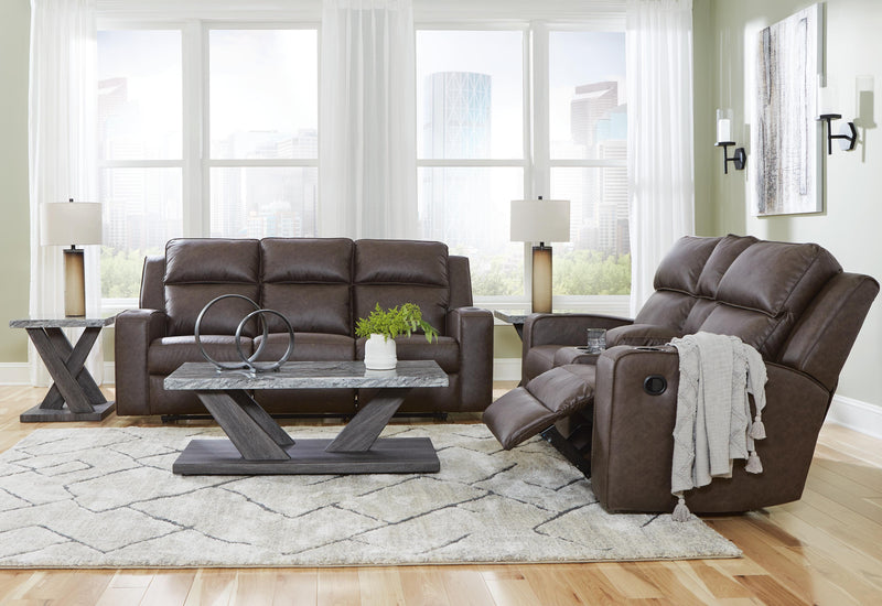 Ashley Furniture Lavenhorne living room set with sofa and loveseat featuring plush cushions and neutral upholstery.