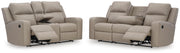 Ashley Furniture Lavenhorne living room set with open sectional sofa and coordinated seating, featuring neutral fabric and plush cushions.
