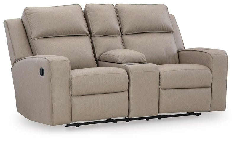 Ashley Furniture Lavenhorne living room set with a sofa and loveseat, featuring neutral upholstery and stylish design.