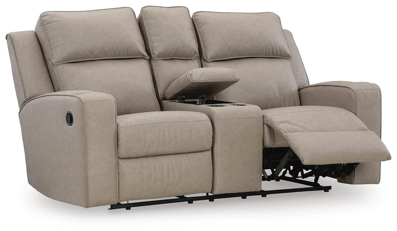 Ashley Furniture Lavenhorne living room set with sofa and armchair, shown from an angled open view in a modern living space.