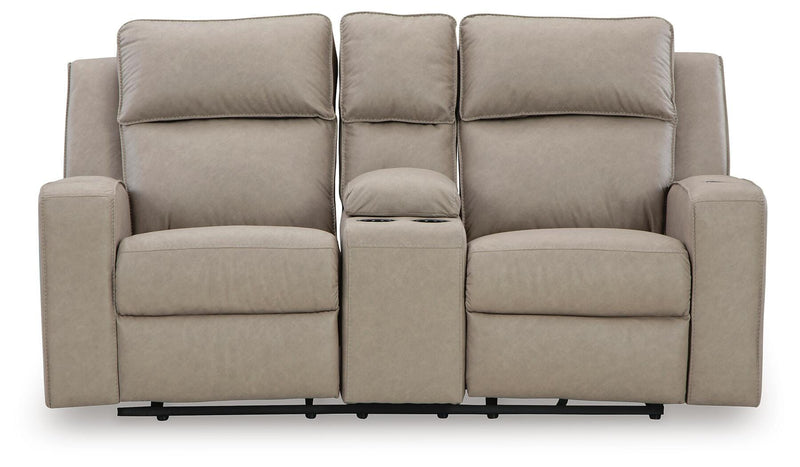 Ashley Furniture Lavenhorne living room set featuring a sofa and loveseat with neutral upholstery and modern design.
