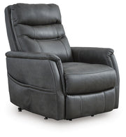 Ashley Furniture Strawbill Power Lift Recliner in closed position, featuring plush upholstery and ergonomic design.