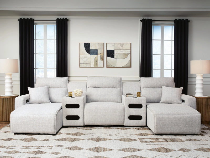 Modmax II Power Reclining Sectional with Chaise and Audio Consoles