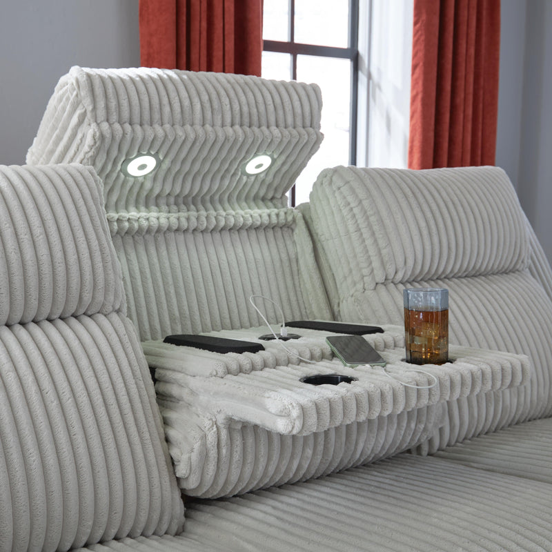 Ashley Furniture Forest Lake living room set featuring a sofa and armchair with neutral fabric and wooden legs in a cozy living space.
