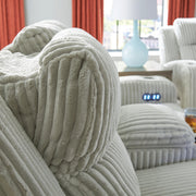 Ashley Furniture Forest Lake living room set with sofa, loveseat, and armchair in neutral fabric and modern design.