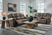 Ashley Furniture Lowilla living room set with sofa and loveseat in a modern design, featuring neutral fabric upholstery.