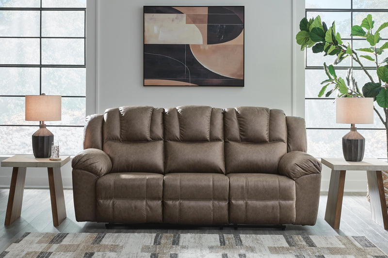 Ashley Furniture Lowilla living room set featuring a sofa and loveseat with neutral fabric upholstery in a modern design.