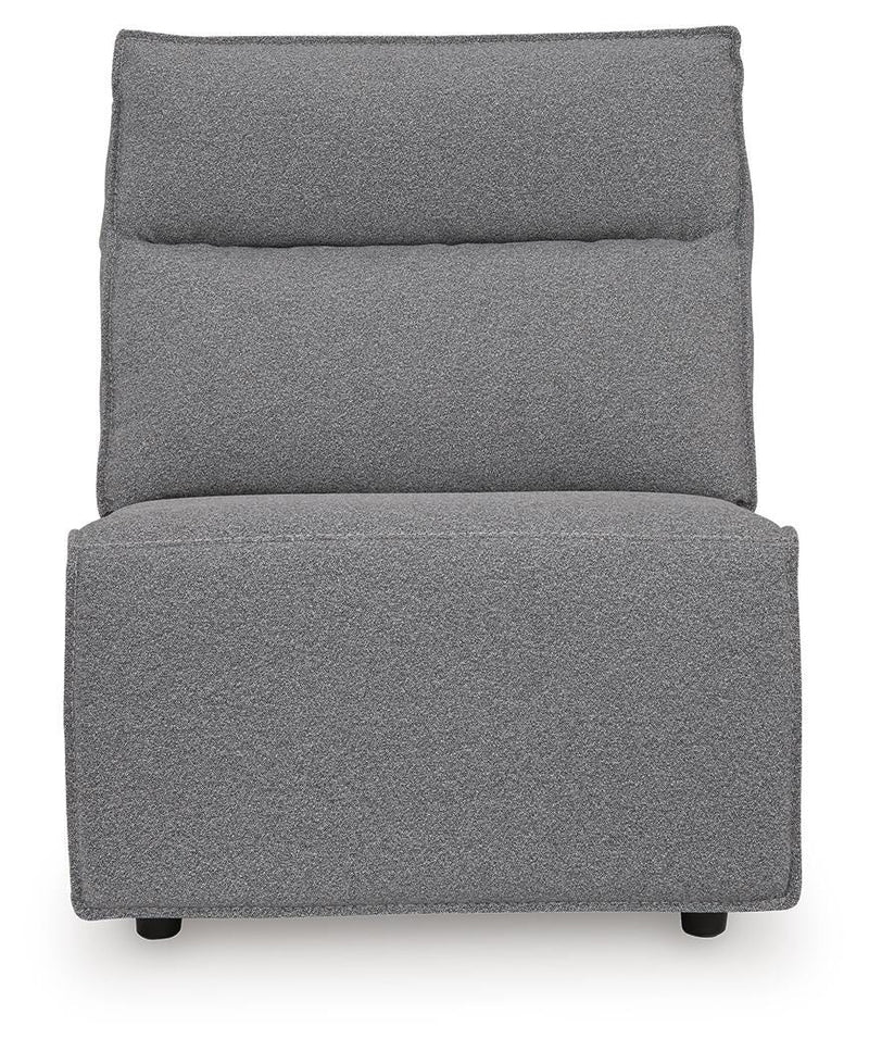 Ashley Furniture Modmax II power reclining sectional with built-in audio consoles, featuring plush cushions and modern design.