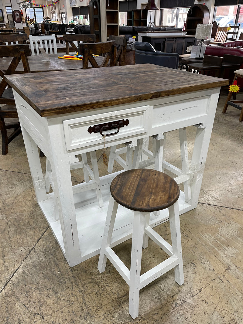 Kitchen Island with 4 Stools