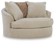 Ashley Furniture Steelwater Retreat oversized swivel accent chair with plush fabric and a comfortable, stylish design.