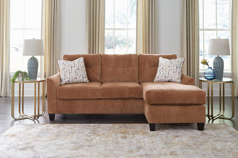Ashley Furniture Amity Bay sofa chofa with a right-facing chaise, featuring plush cushions and modern design.