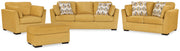Ashley Furniture Keerwick living room set with sofa and loveseat in a modern fabric, arranged in a cozy living space.