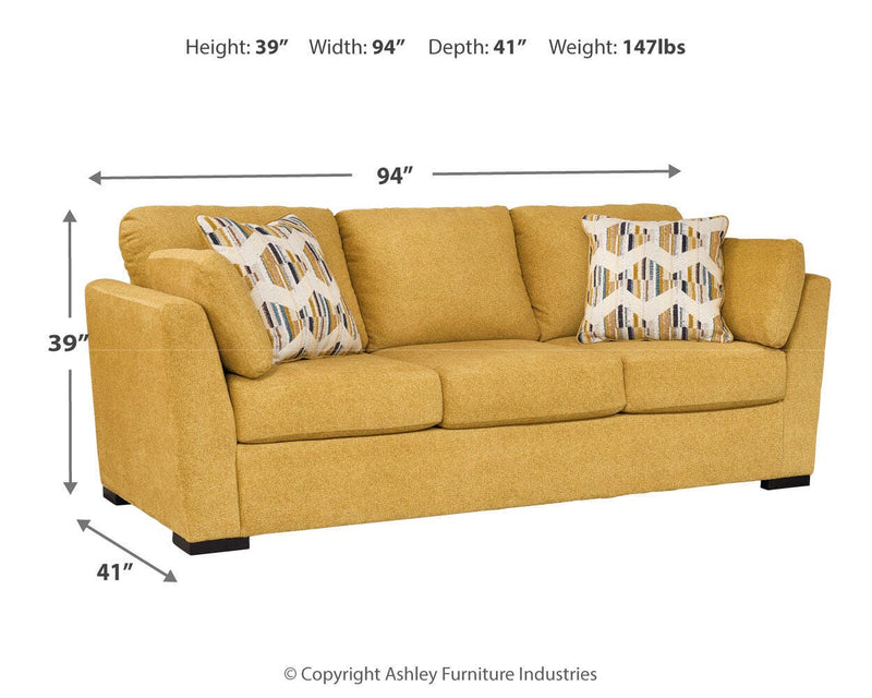 Ashley Furniture Keerwick living room set with plush sofas and matching coffee table in a modern, stylish design.