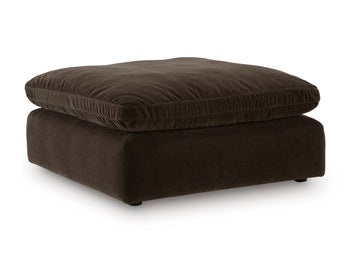 Oversized Ashley Furniture Maxton Heights accent ottoman with plush fabric, angled view showcasing its stylish and comfortable design.