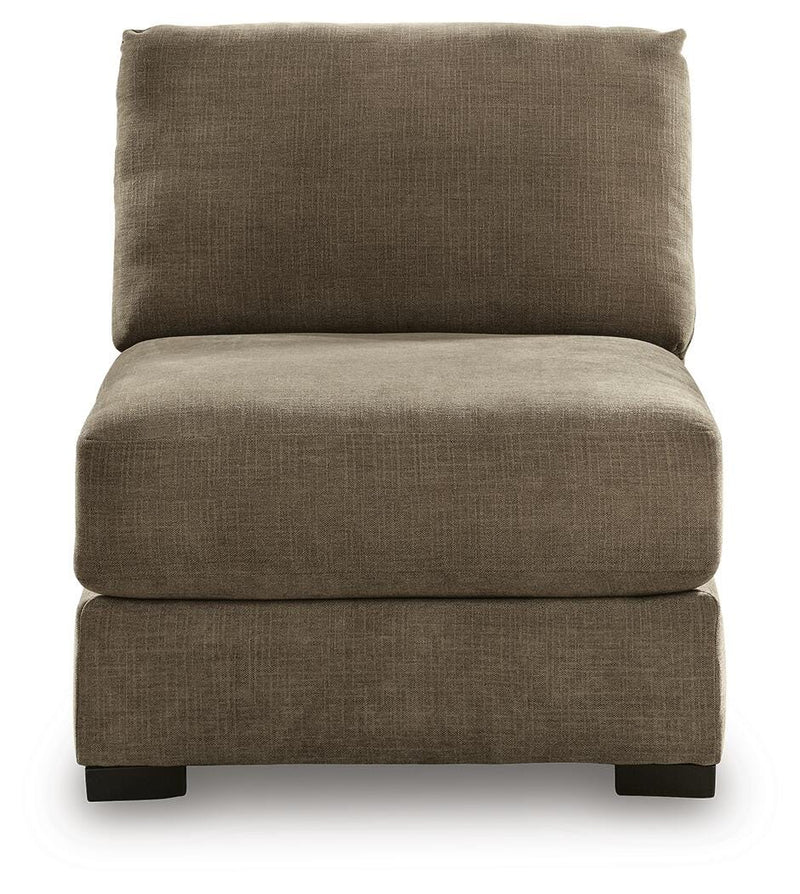Ashley Furniture Camellia-Court sectional sofa with plush cushions and modern design, shown from a head-on view.