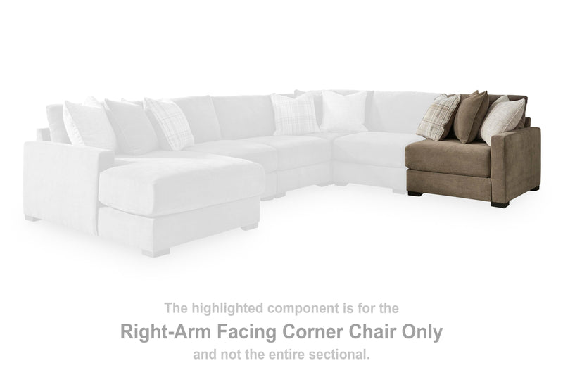 Ashley Furniture Camellia-Court sectional with chaise, modern upholstered sofa with plush cushions and a spacious design.