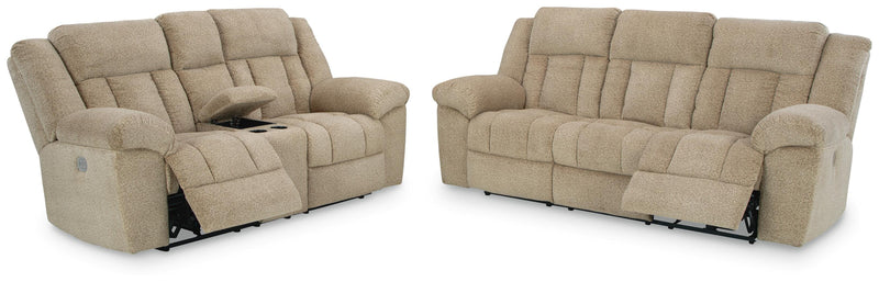 Open Ashley Furniture Tip-Off 2-piece living room set with a sofa and armchair, featuring modern upholstery and stylish design.