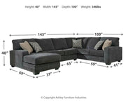 Ashley Furniture Tracling living room set with plush sofas and coordinating armchair in a modern design.
