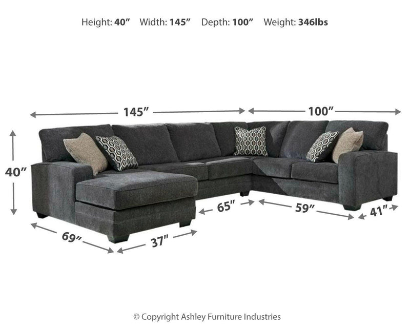 Ashley Furniture Tracling living room set with plush sofas and coordinating armchair in a modern design.