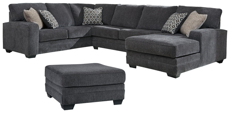 Ashley Furniture Tracling Living Room Set with sofa and loveseat in neutral fabric, stylish and comfortable for modern living rooms.
