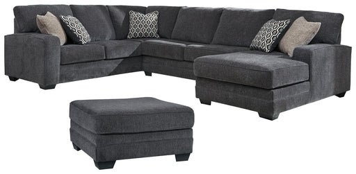 Ashley Furniture Tracling Living Room Set with sofa and loveseat in neutral fabric, stylish and comfortable for modern living rooms.