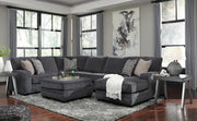 Ashley Furniture Tracling living room set with sofa and loveseat in neutral fabric, stylish and comfortable for modern living rooms.