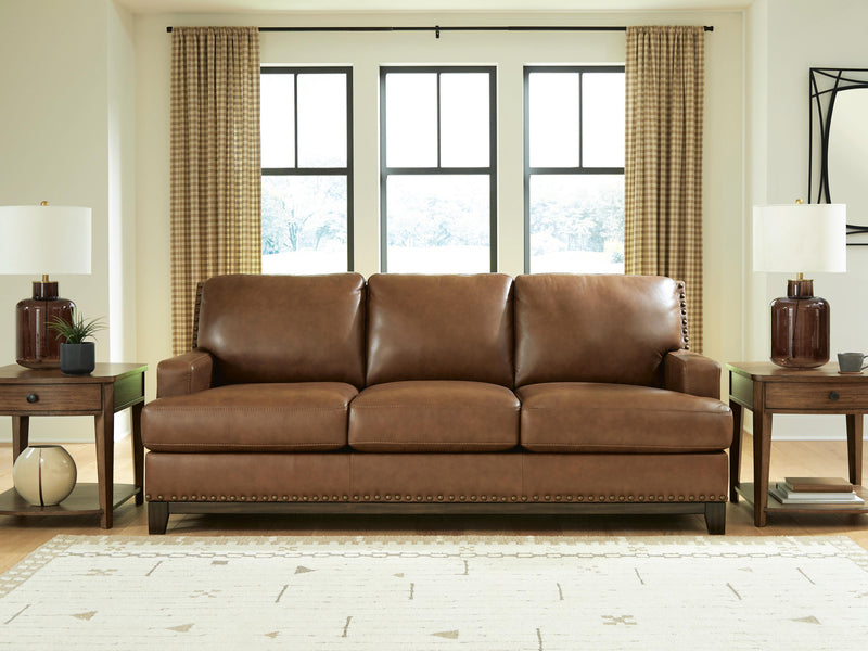 Ashley Furniture Saonara living room set with sofa and loveseat, featuring plush cushions and modern design.