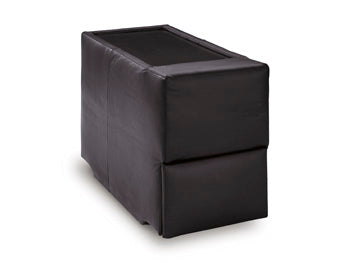 Ashley Furniture Modmax II sectional sofa with storage console, shown from an angled view in a modern living room setting.