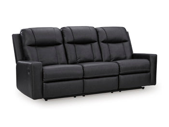 Ashley Furniture Mackmenville living room set with sofa and armchair, beige upholstery and wooden legs, viewed from an angle