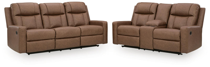 Ashley Furniture Mackmenville living room set with sofa and loveseat in a modern design, featuring neutral upholstery and wood accents.