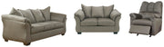 Ashley Furniture Darcy living room set with sofa and armchair in a cozy, modern design against a neutral background.