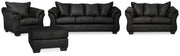 Ashley Furniture Darcy living room set with sofa and loveseat, featuring plush cushions and modern design in neutral fabric.