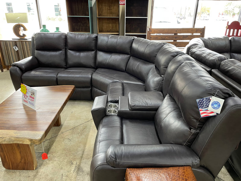 **CLEARANCE** Eastwood Colorado Power Leather Sectional – 3-Piece