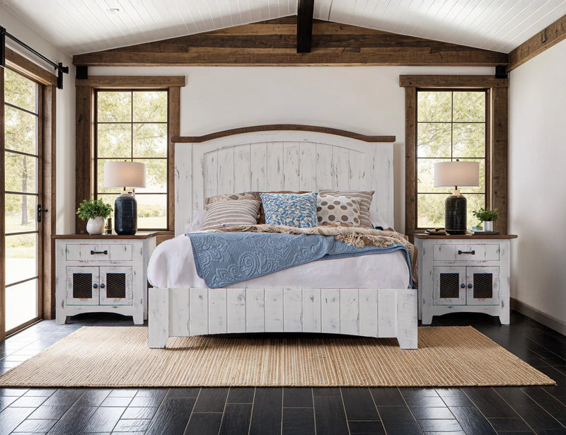 Pueblo White Queen Bed