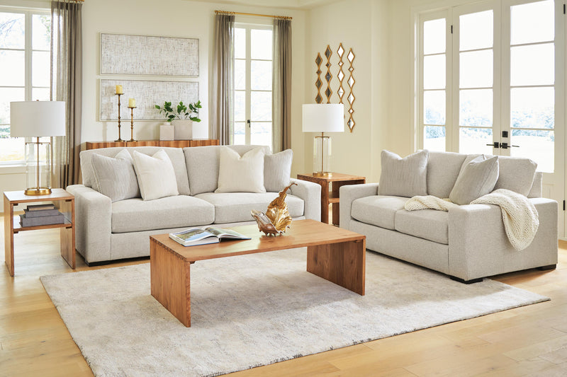 Ashley Furniture Conlee-Pike living room set with sofa, loveseat, and chair in neutral upholstery, modern design for comfortable living space.