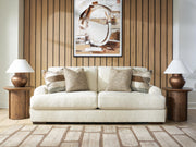 Ashley Furniture Jayne Park living room set with sofa and armchair in neutral fabric, modern design, and plush cushions.