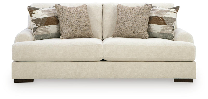 Ashley Furniture Jayne Park living room set featuring a sofa and loveseat with neutral upholstery and modern design.