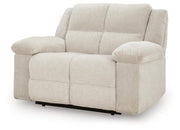 Ashley Furniture Orlen oversized recliner in a closed position, featuring plush upholstery and a wide, comfortable design.