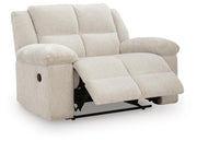Ashley Furniture Orlen oversized recliner in open position, featuring plush upholstery and wide seating for relaxed comfort.