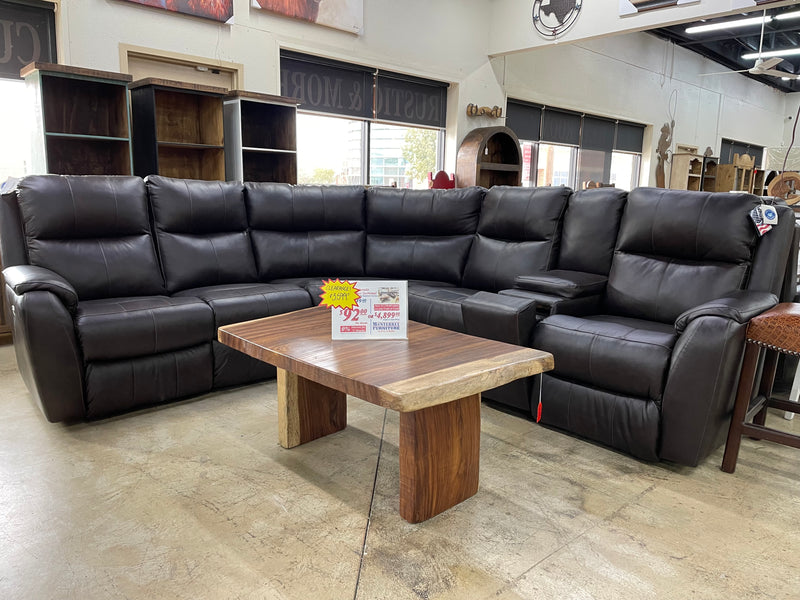 **CLEARANCE** Eastwood Colorado Power Leather Sectional – 3-Piece