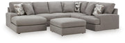 Ashley Furniture Lindon living room set with sofa and loveseat in neutral fabric, modern design, and plush cushions.
