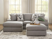 Ashley Furniture Lindon living room set with sofa and loveseat in neutral fabric, arranged in a modern, stylish living space.