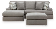 Ashley Furniture Lindon living room set featuring a sofa, loveseat, and armchair in a contemporary design with neutral upholstery.