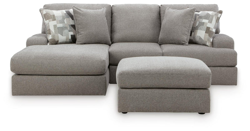 Ashley Furniture Lindon living room set featuring a sofa, loveseat, and armchair in a contemporary design with neutral upholstery.