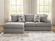 Ashley Furniture Lindon sectional with chaise, featuring plush fabric and modern design in a spacious living room setting.